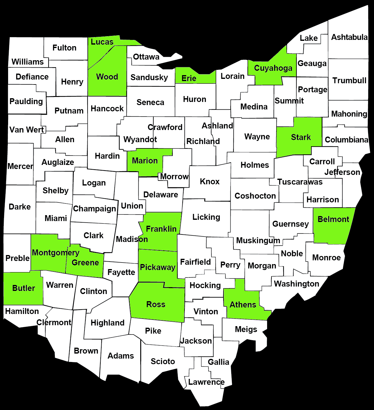 Ohio Status Map